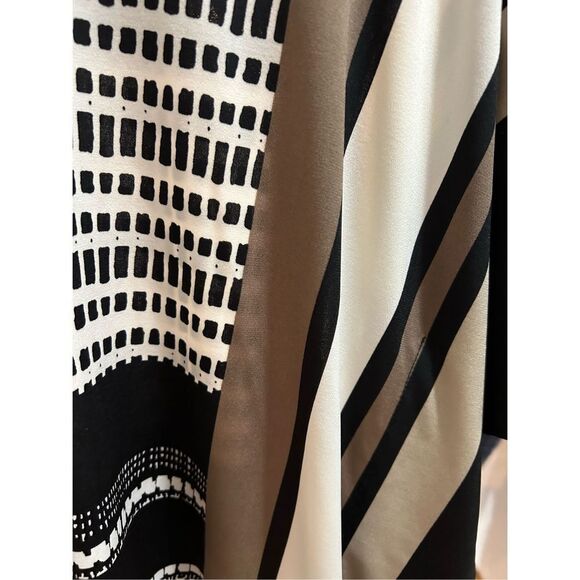 Chico’s Women’s Color Block Tunic Blouse Elegant Casual Formal Top. Size 3, XL. - Picture 3 of 9